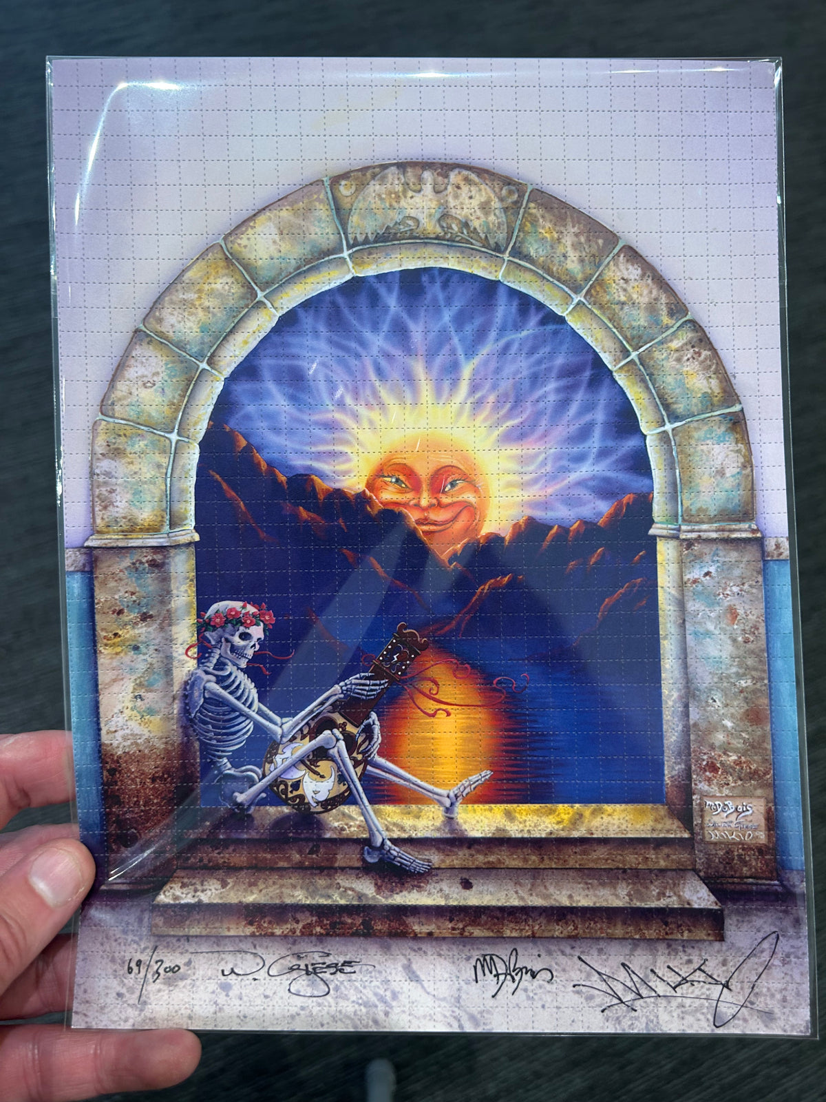 Signed, Numbered Lute Player Blotter Art - Wholesale