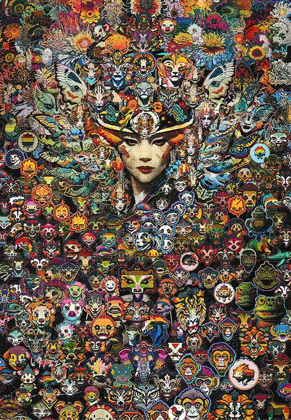 Goddess of the Claw Machine Blotter Art by Android Jones