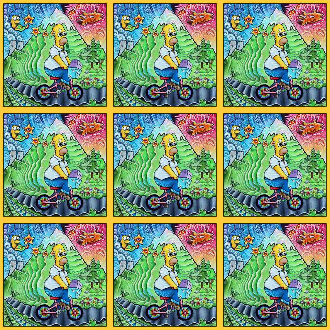 Lovely Spring Day Nine Panel Blotter Art by Randal Roberts