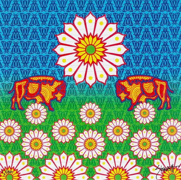 Rick Sinnett Buffalo Flower Moth Blotter Art