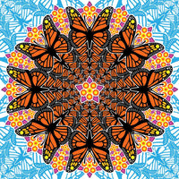 Monarch Butterfly Blotter Art by Rick Sinnett