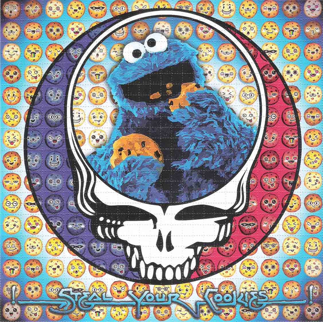 Steal Your Cookies Cookie Monster Blotter Art
