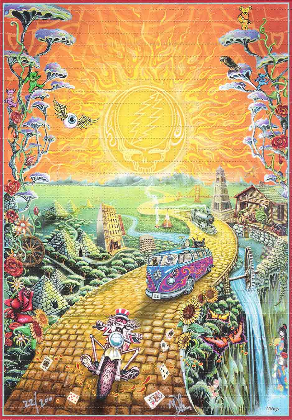 Mike DuBois "Golden Road" Blotter Art