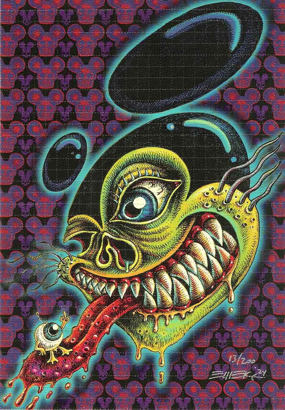 Mick Eye Mouse Emek Blotter Art
