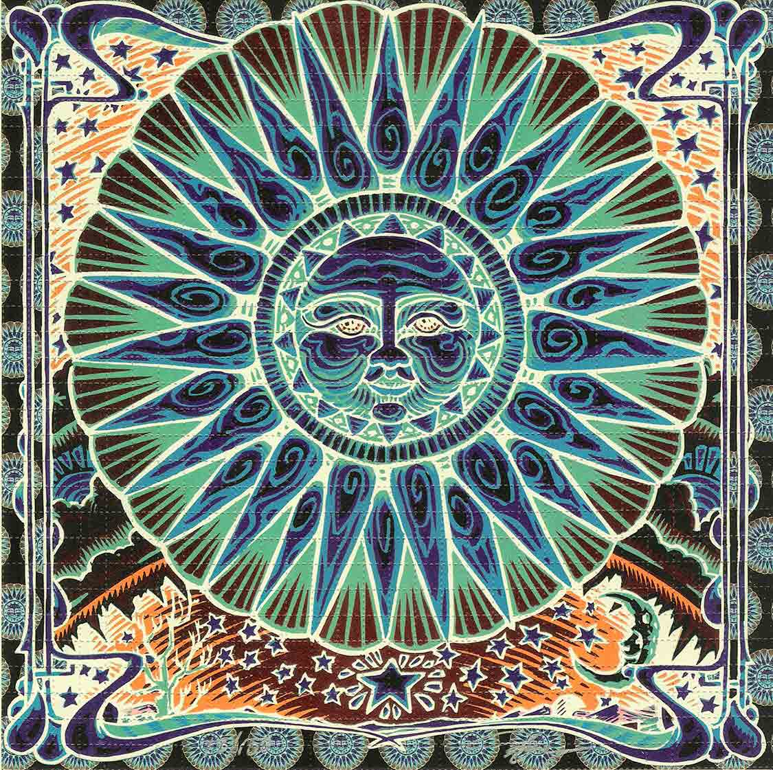 Blue Sunshine Blotter Art by AJ Masthay