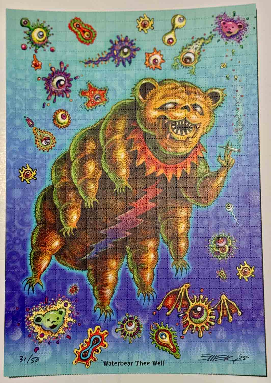 Emek Waterbear Thee Well Blotter Art