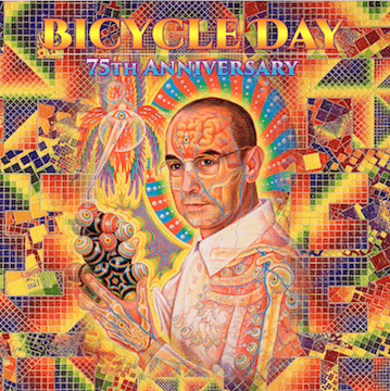 Alex and Allyson Grey Bicycle Day 75th Anniversary Blotter Art