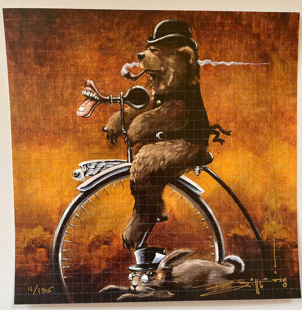 Richard Biffle "Bear Necessities" Signed, Numbered Blotter Art