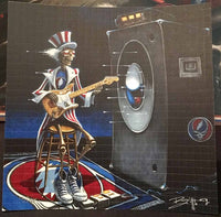 Richard Biffle "Blues For Jerry" Signed, Numbered Blotter Art