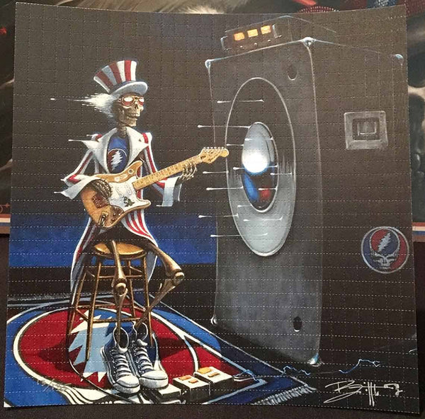 Richard Biffle "Blues For Jerry" Signed, Numbered Blotter Art