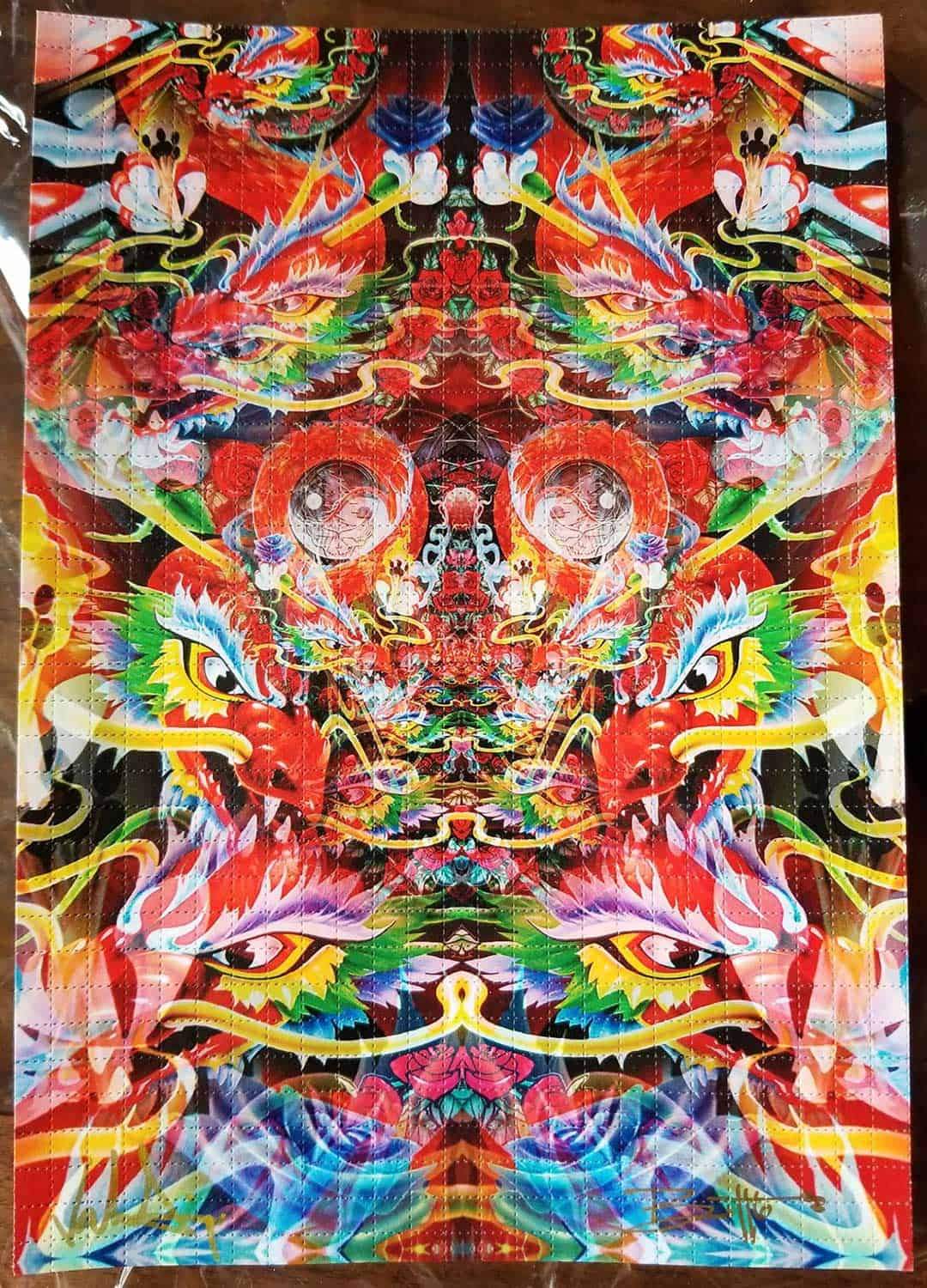 Richard Biffle And Johnathan Singer Scarlet Fire Blotter Art Signed Numbered Edition
