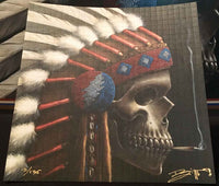 Richard Biffle "Head Chief" Signed, Numbered Blotter Art