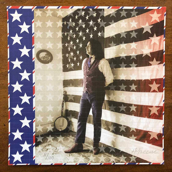 Herb Greene "American Beauty" Blotter Art - Striped Border