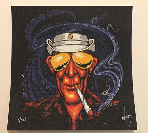 "Bat Country" Hunter S Thompson Signed Blotter Art By Jeff Wood