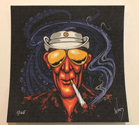 "Bat Country" Hunter S Thompson Signed Blotter Art By Jeff Wood