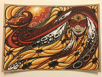 "Serpent Mother" Blotter Art by Jeff Wood