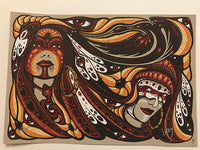 "Two Sisters" Blotter Art by Jeff Wood