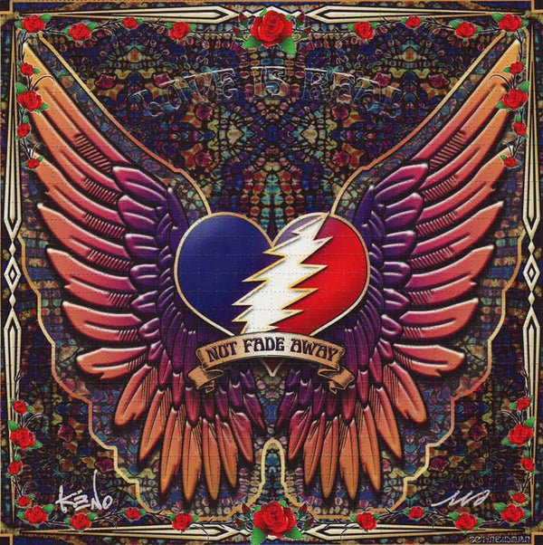 Not Fade Away Blotter Art Signed by Ken Schneidman