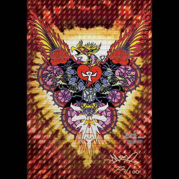Not Fade Away Blotter Art by Mikio - Gold