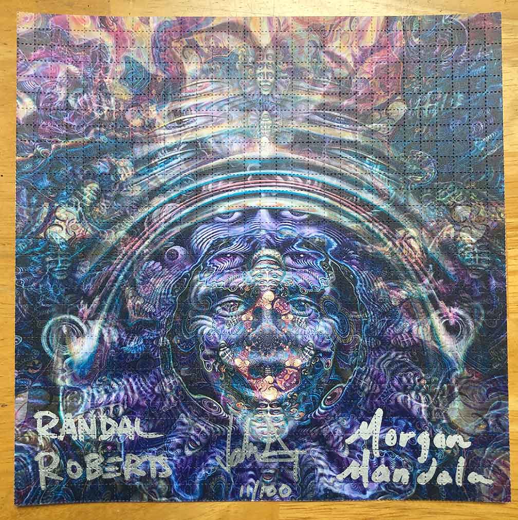 Randal Roberts, Morgan Mandala, Jonathan Singer Signed, Numbered Blotter Art
