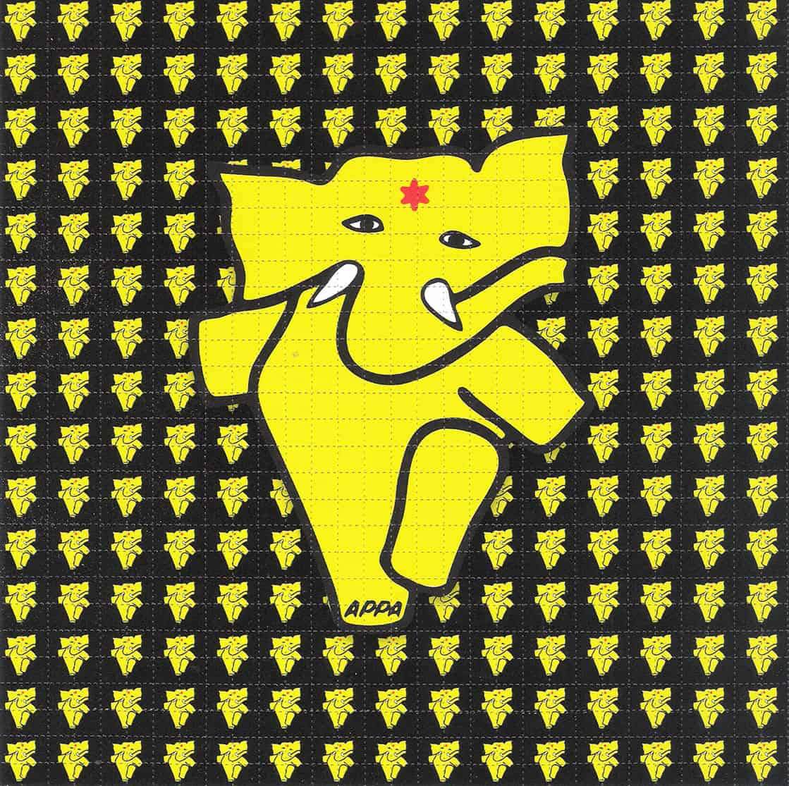 Appa The Dancing Elephant Blotter - Black