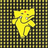 Appa The Dancing Elephant Blotter - Black
