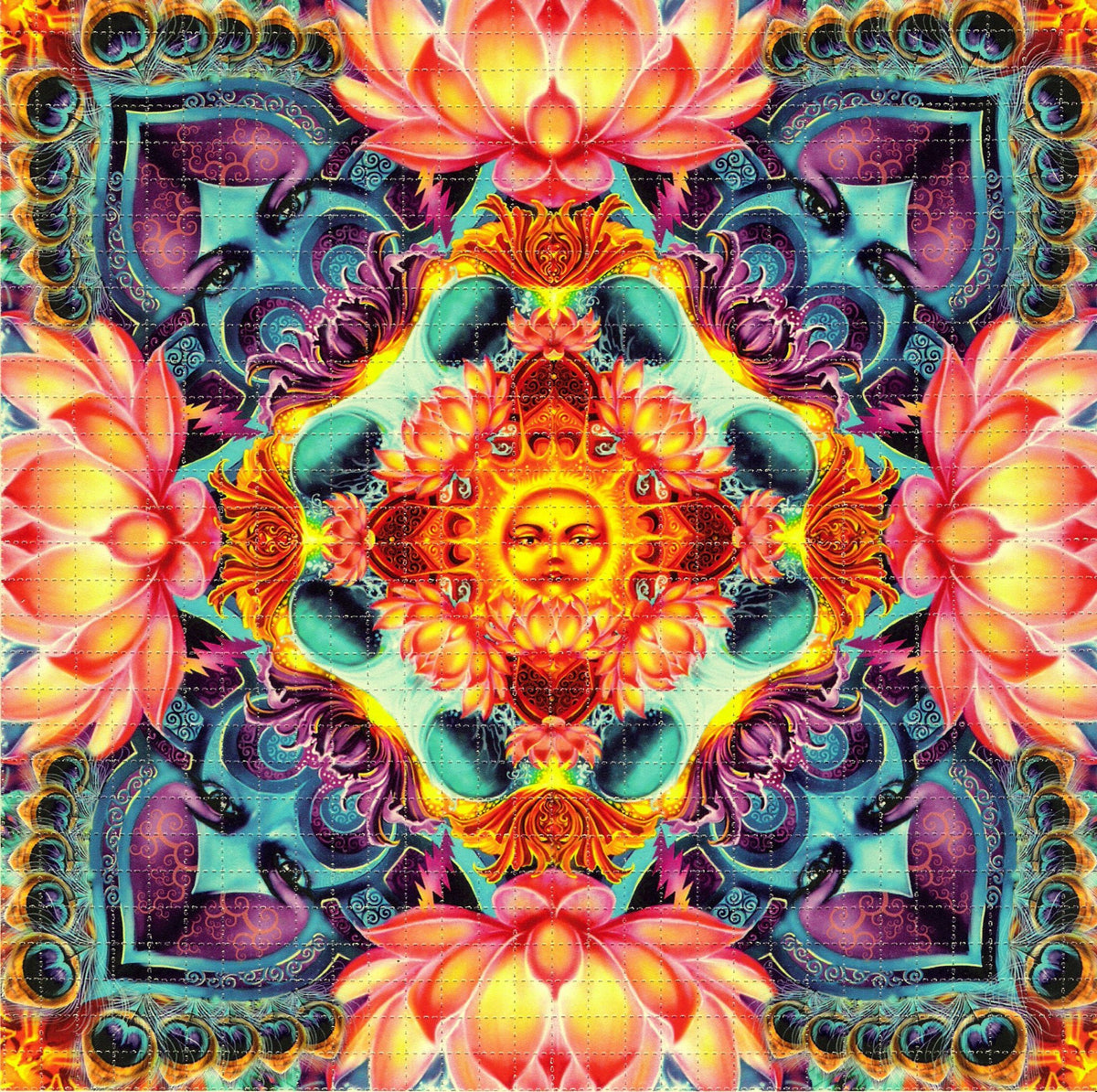 Richard Biffle Lotus Mandala Blotter Art