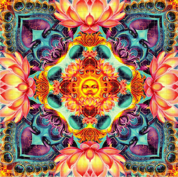 Richard Biffle Lotus Mandala Blotter Art