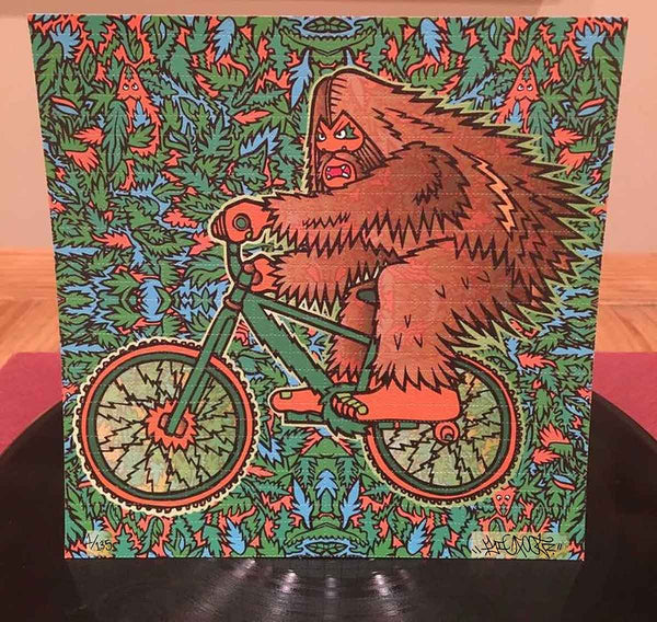 Bigfoot Bicycle Day Blotter Art
