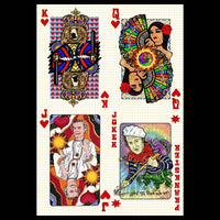 Bicycle Day Playing Card Blotter Art - Hearts