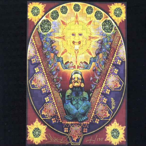 Mikio Signed, Numbered "Aztec Portal" Blotter Art
