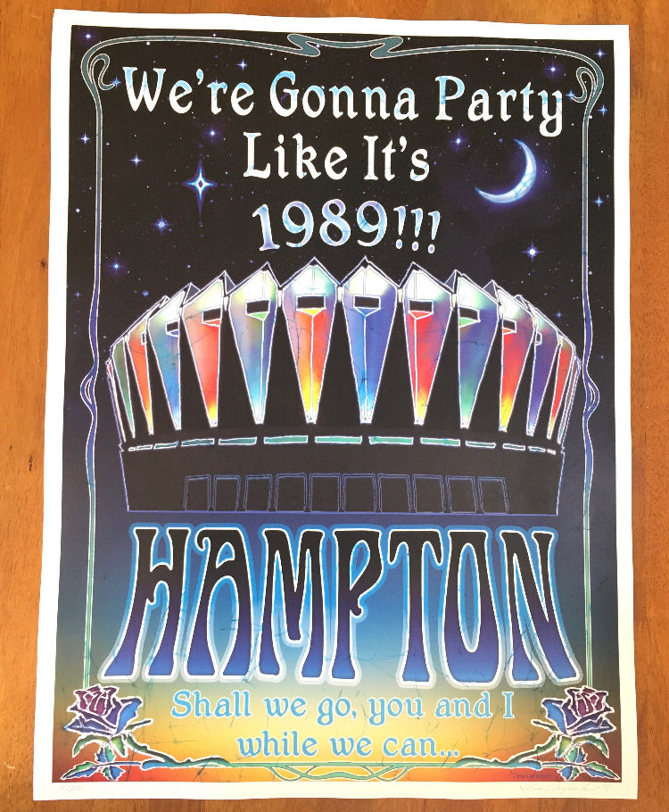Hampton ’89 Tina Carpenter signed, numbered poster
