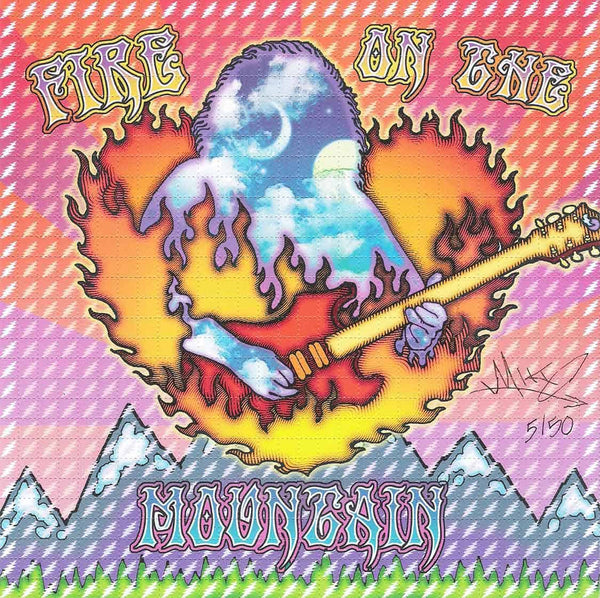 Jerry Fire On The Mountain Signed Blotter Art