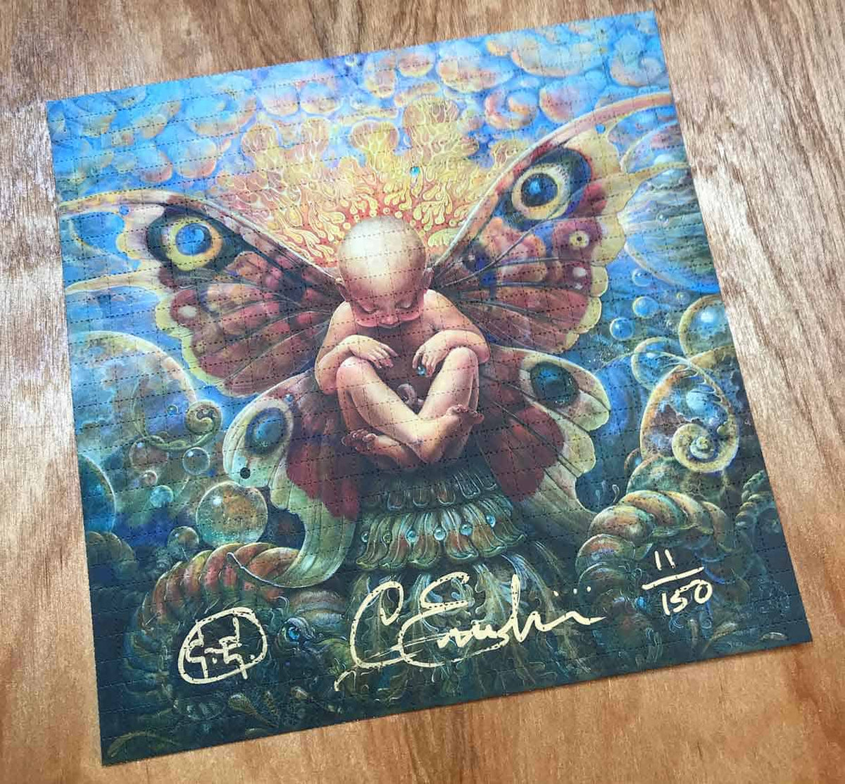 Metamorphosis Blotter Art, Signed and Numbered by Cory and Catska Ench