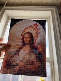 Downtown DaVinci "Mona Lisa On Fire" Blotter Art
