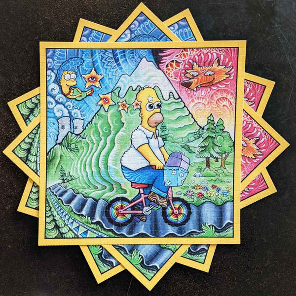 "Lovely Spring Day" Bicycle Day Blotter Art by Randal Roberts