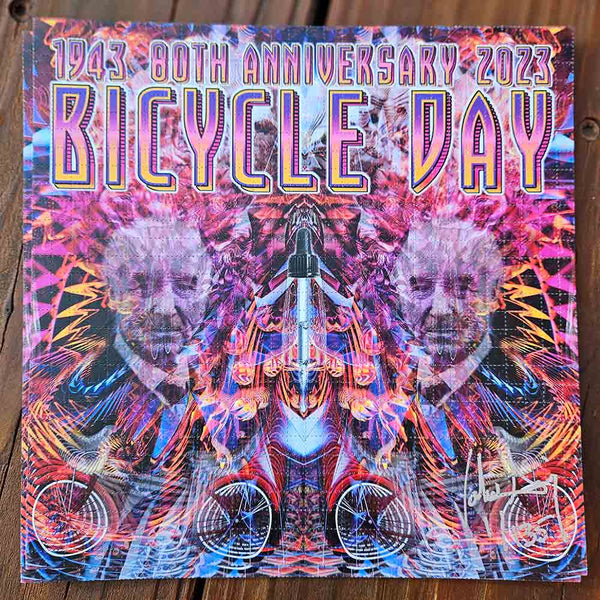 Johnathan Singer Bicycle Day 80th Blotter Art