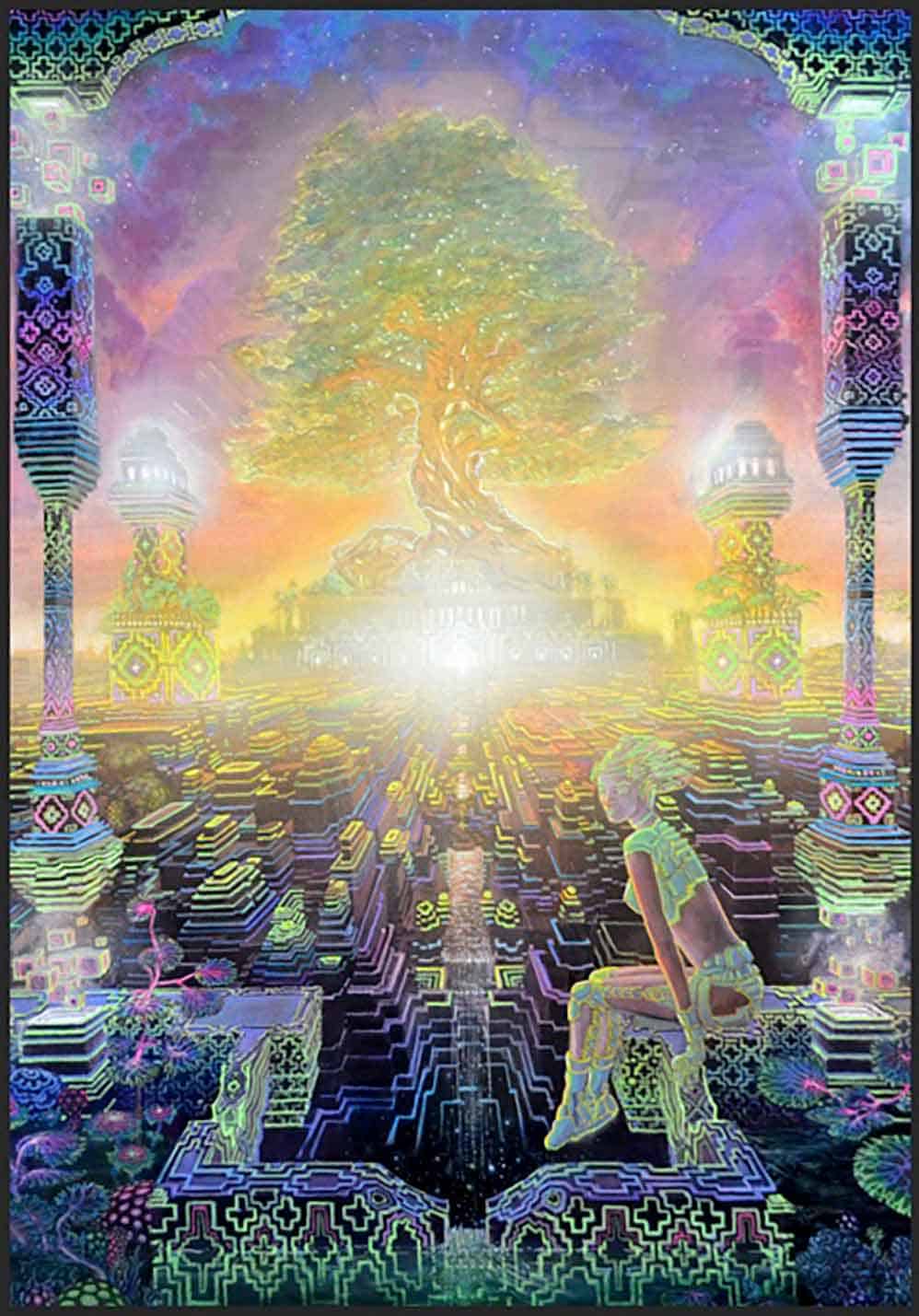 Jonathan Solter "Eden" Signed, Numbered Blotter Art