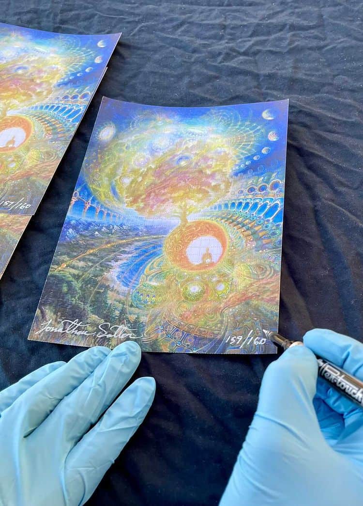Jonathan Solter “Duality of Man” Blotter Art