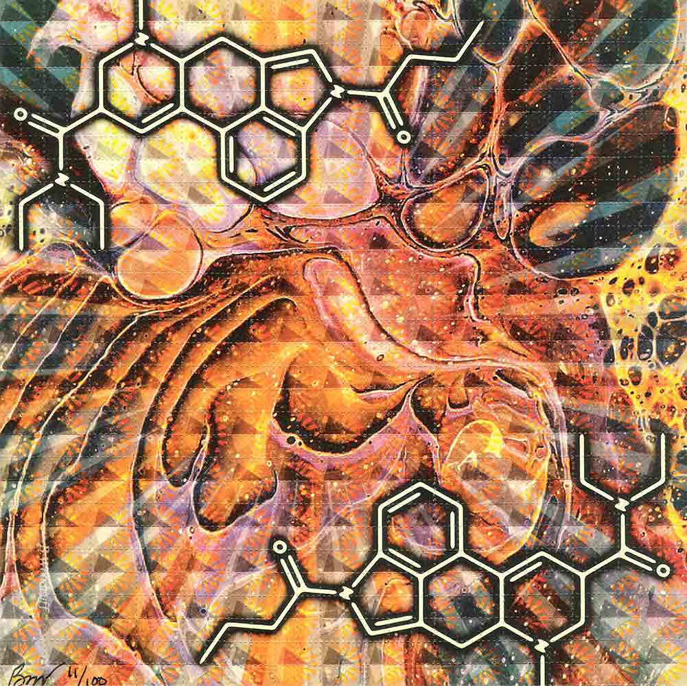 Brian Woodruff Molecule Blotter Art